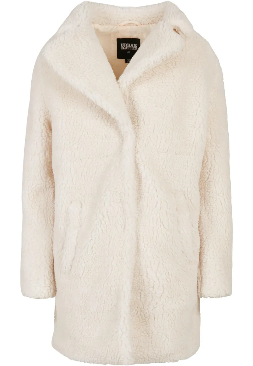 

URBAN CLASSICS Парка " Urban Classics Women's Ladies Oversized пальто из шерпы" (1 шт.), без капюшона, белый