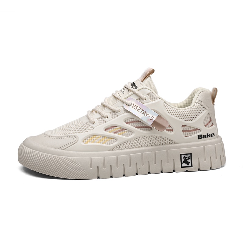 

Нескользящие легкие низкие мужские кроссовки для скейтбординга BAKE, Khaki