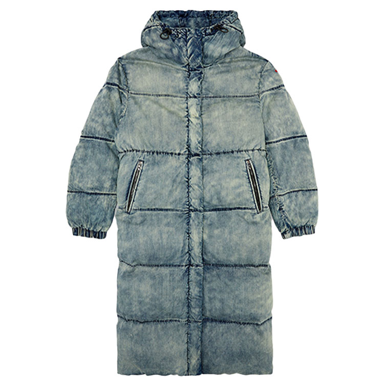

DIESEL Пуховик с капюшоном W-Aves, Light Blue Faded