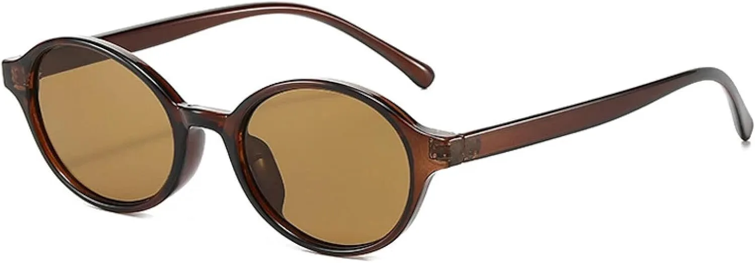 

Винтажные круглые солнцезащитные очки для женщин, роскошные модные, в маленькой оправе, классические, для мужчин, с защитой от УФ-излучения UV400 TVTBBVV, Brown-brown