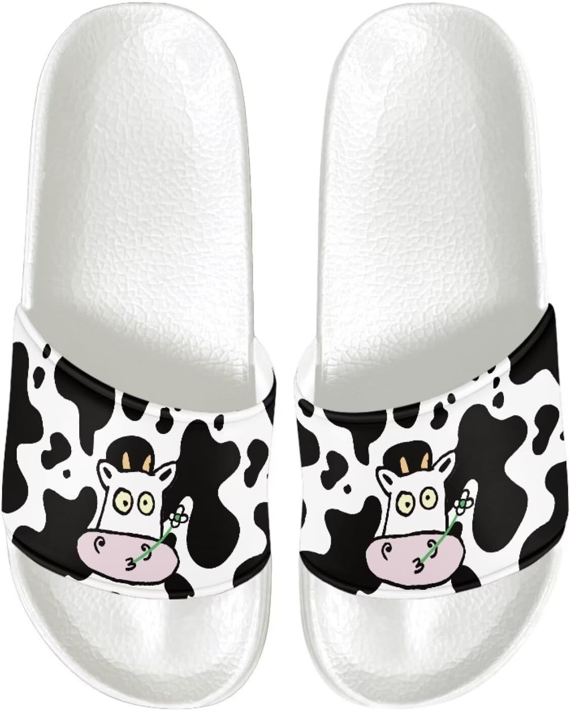 

Мужские спортивные сандалии Psesaysky с открытым носком, нескользящие, удобные, для душа, с открытым носком, слайдеры с одной полоской, однотонные, для максимального комфорта летом, Cute Cow