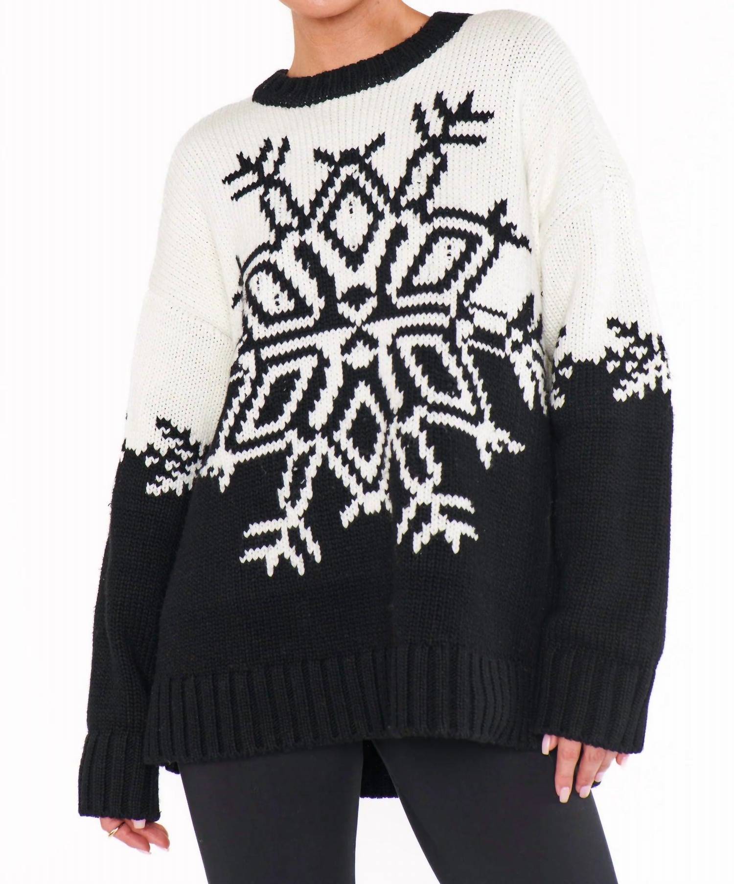 

Свитер Stowe в снежном узоре Show Me Your Mumu, цвет snowflake knit