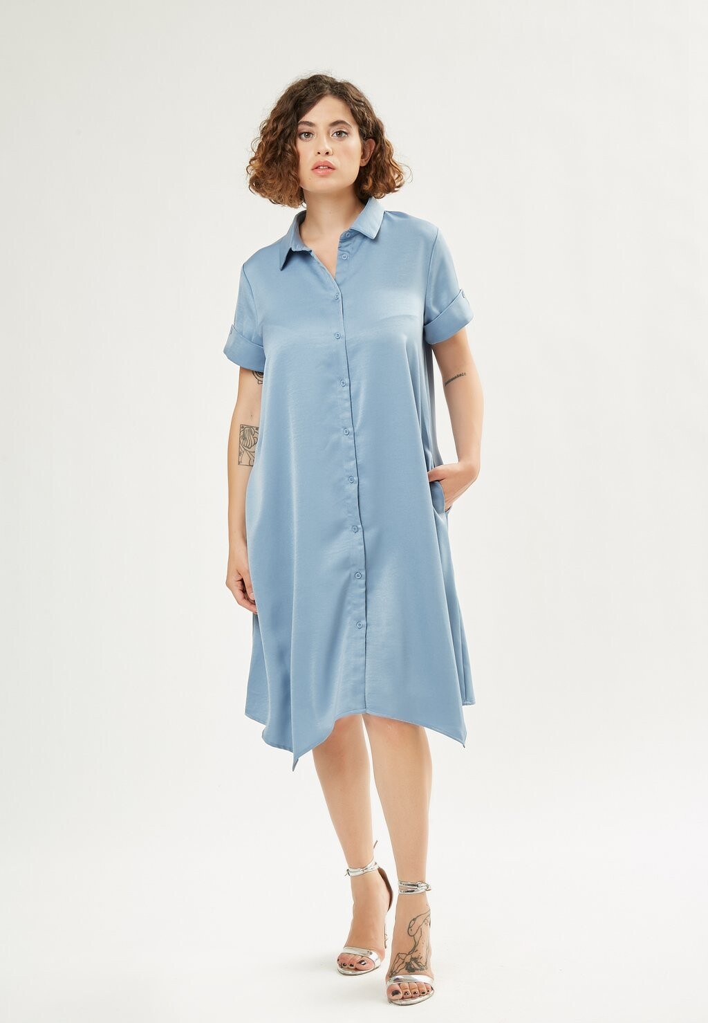 

Платье-рубашка ASYMMETRIC Maison Form'elle, синий