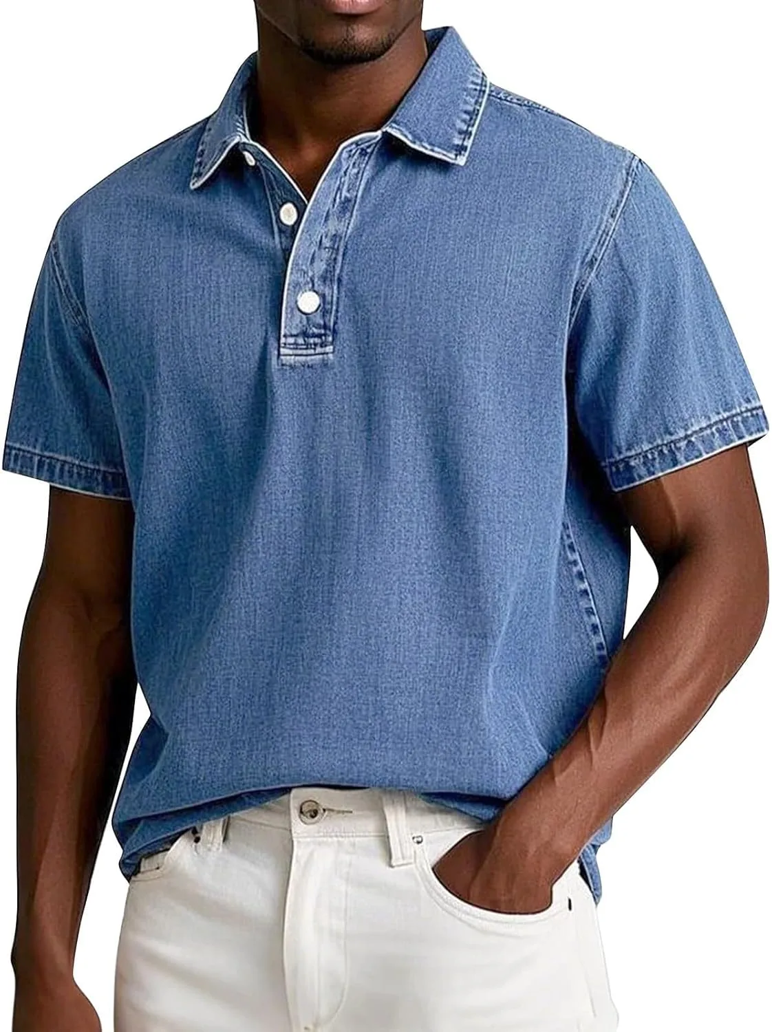 

Винтажная футболка для мужчин, поло с коротким рукавом, летняя Thatrich