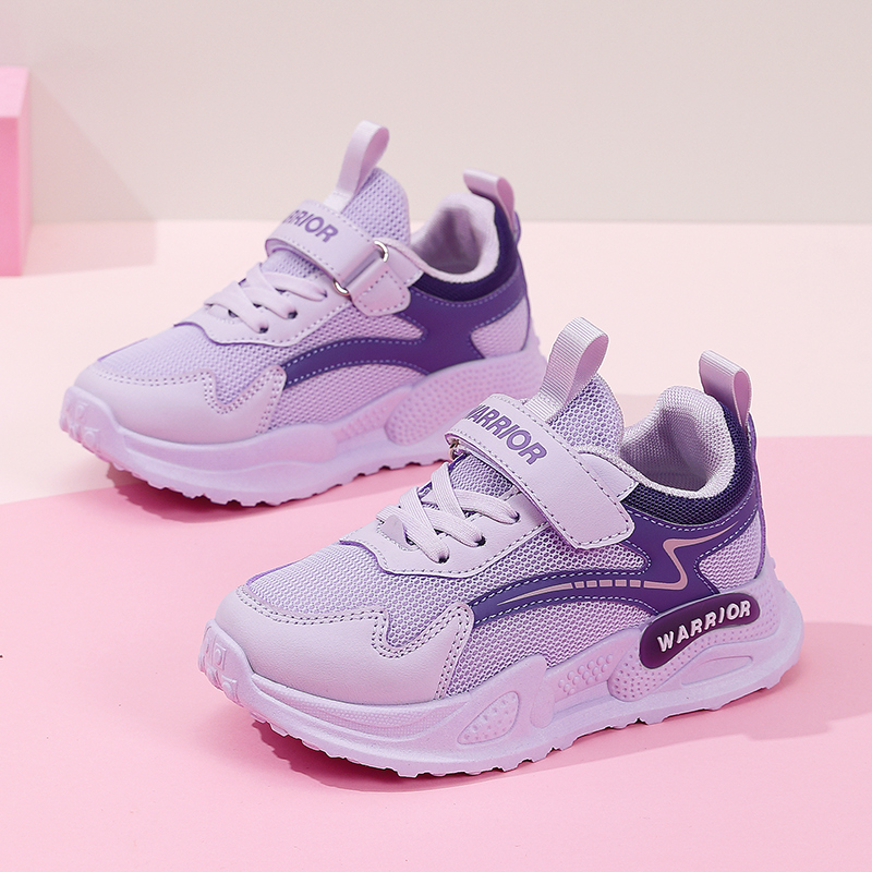 Warrior Cushioning Breathable Низкие Детские Повседневные Кроссовки, Фиолетовый/Темно-фиолетовый — фото 4