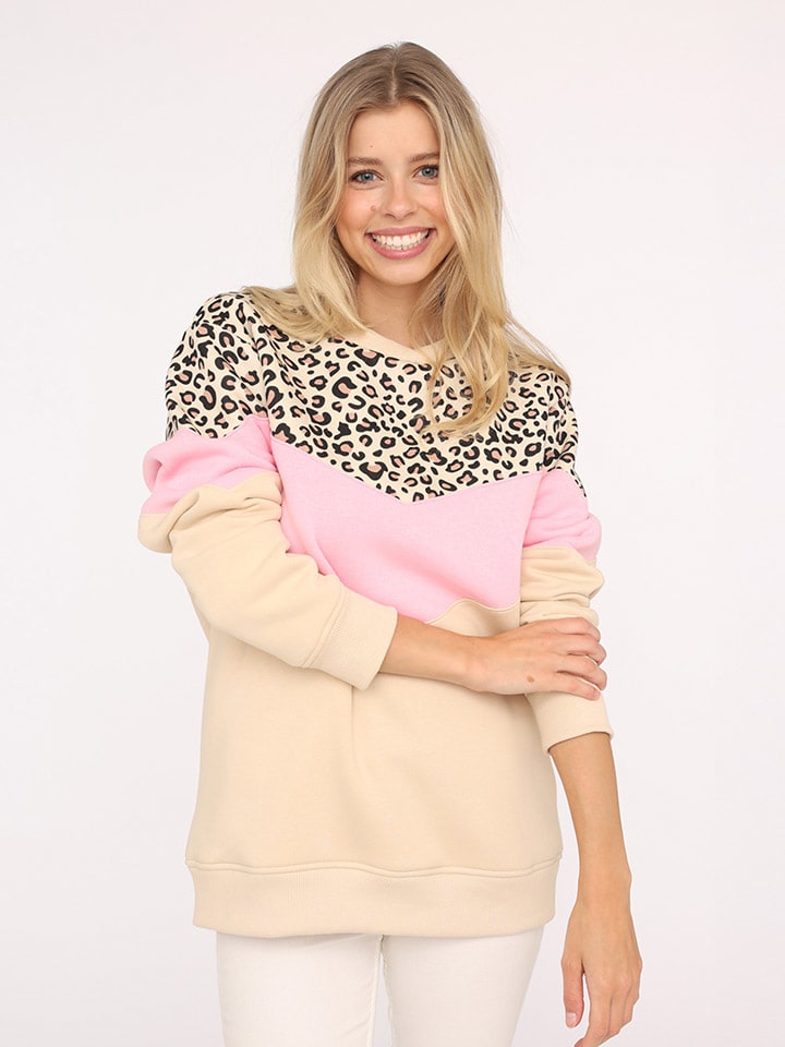 

Толстовка Zwillingsherz, цвет beige/rosa/schwarz