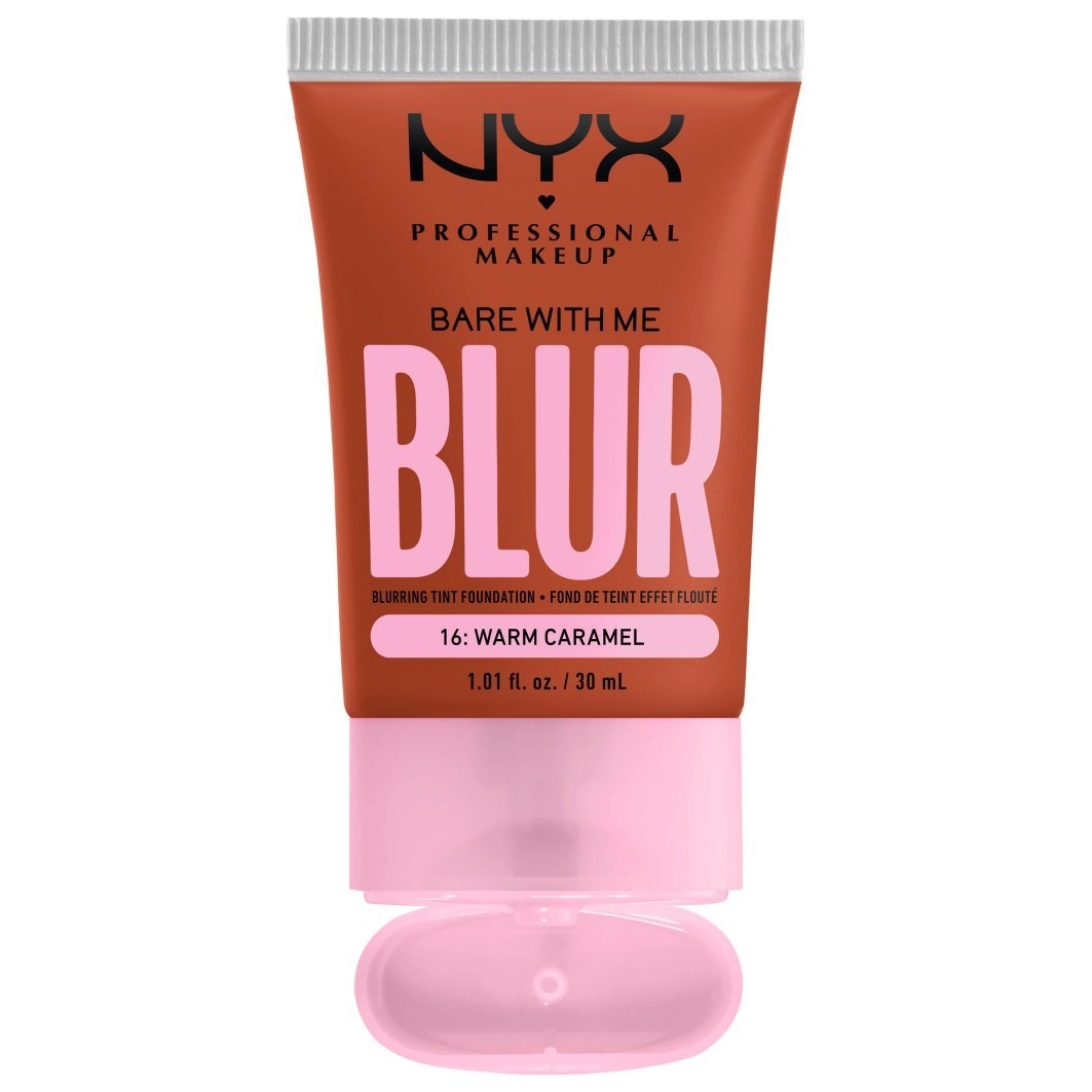 Тональный крем для лица bare with me blur skin tint Nyx Professional Makeup, caramel, объем 30 мл — фото 3