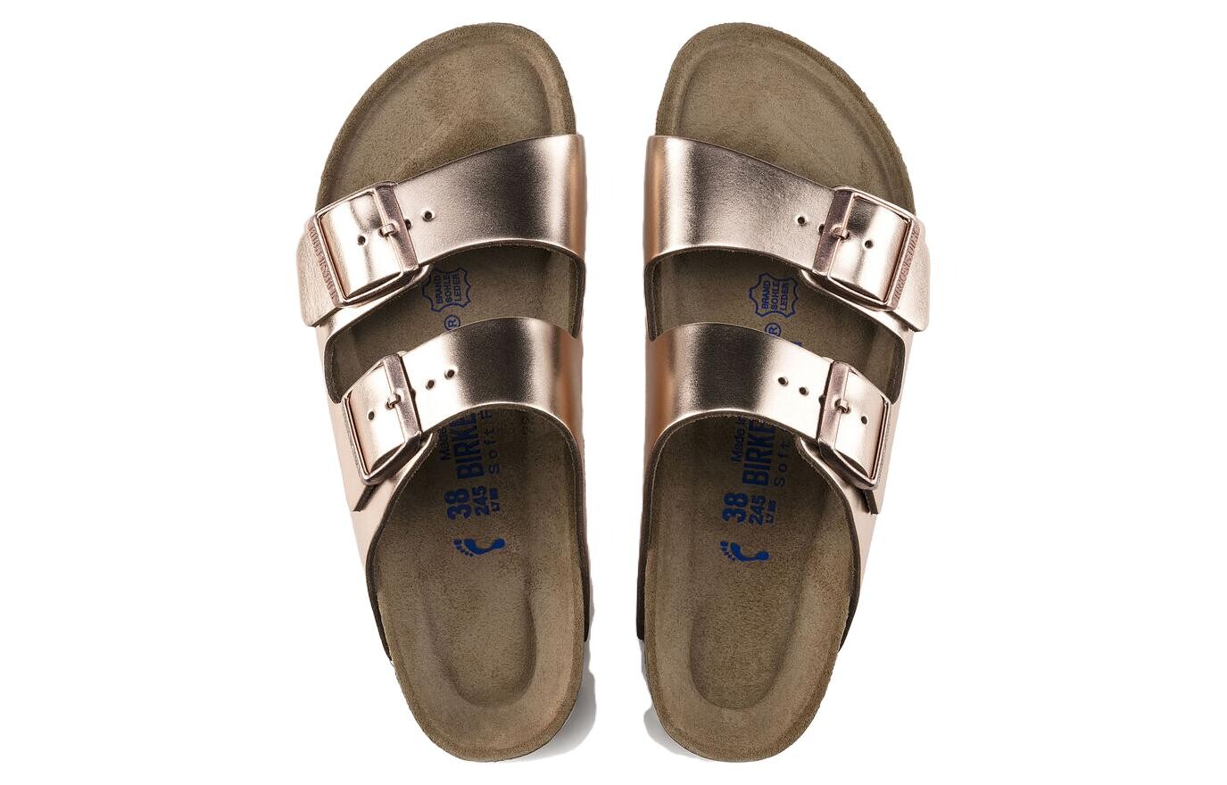 Вьетнамки женские металлик медь Birkenstock, цвет Metallic Copper — фото 4