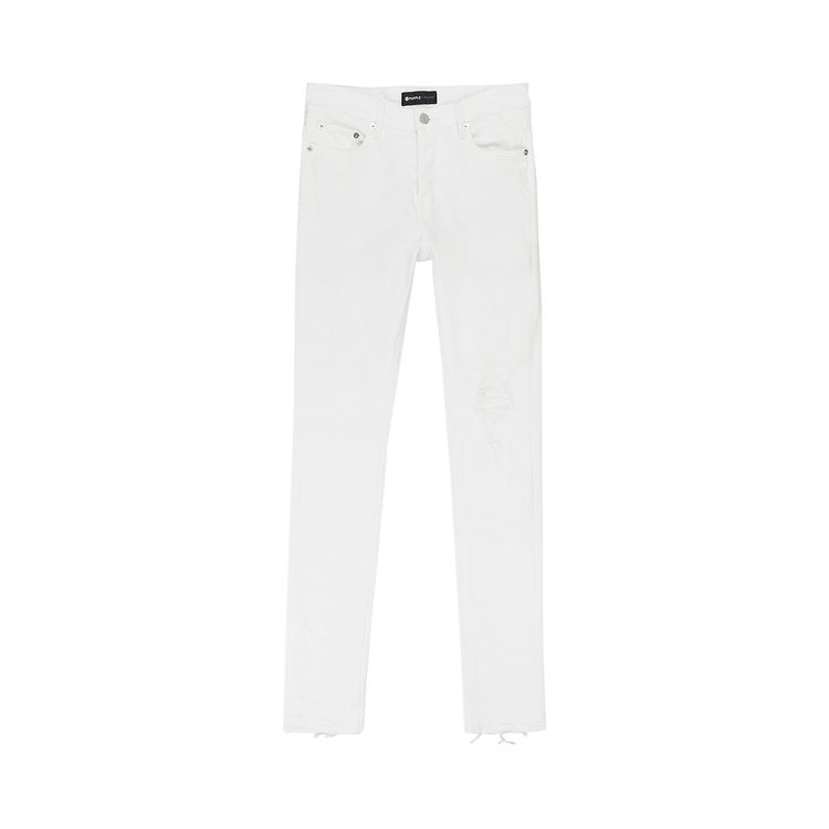 

Джинсы PURPLE BRAND Optic Knee Blowout Skinny Jeans 'White', белый