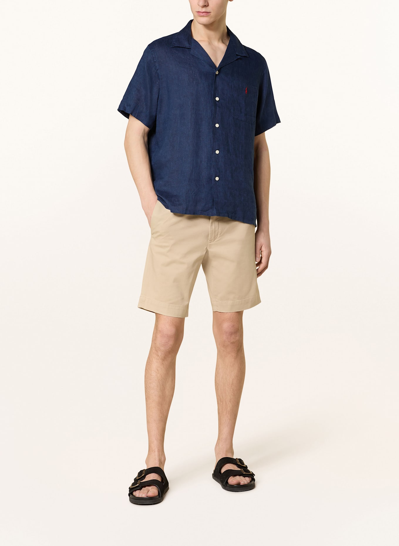 Классическая льняная рубашка для отдыха Polo Ralph Lauren, синий — фото 2