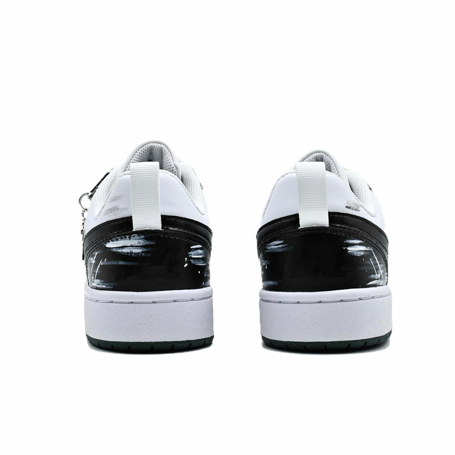 Nike Кроссовки для скейтбординга Court Borough Lunar Eclipse Star Slip Resistant Abrasion Resistant низкие детские Black White — фото 4