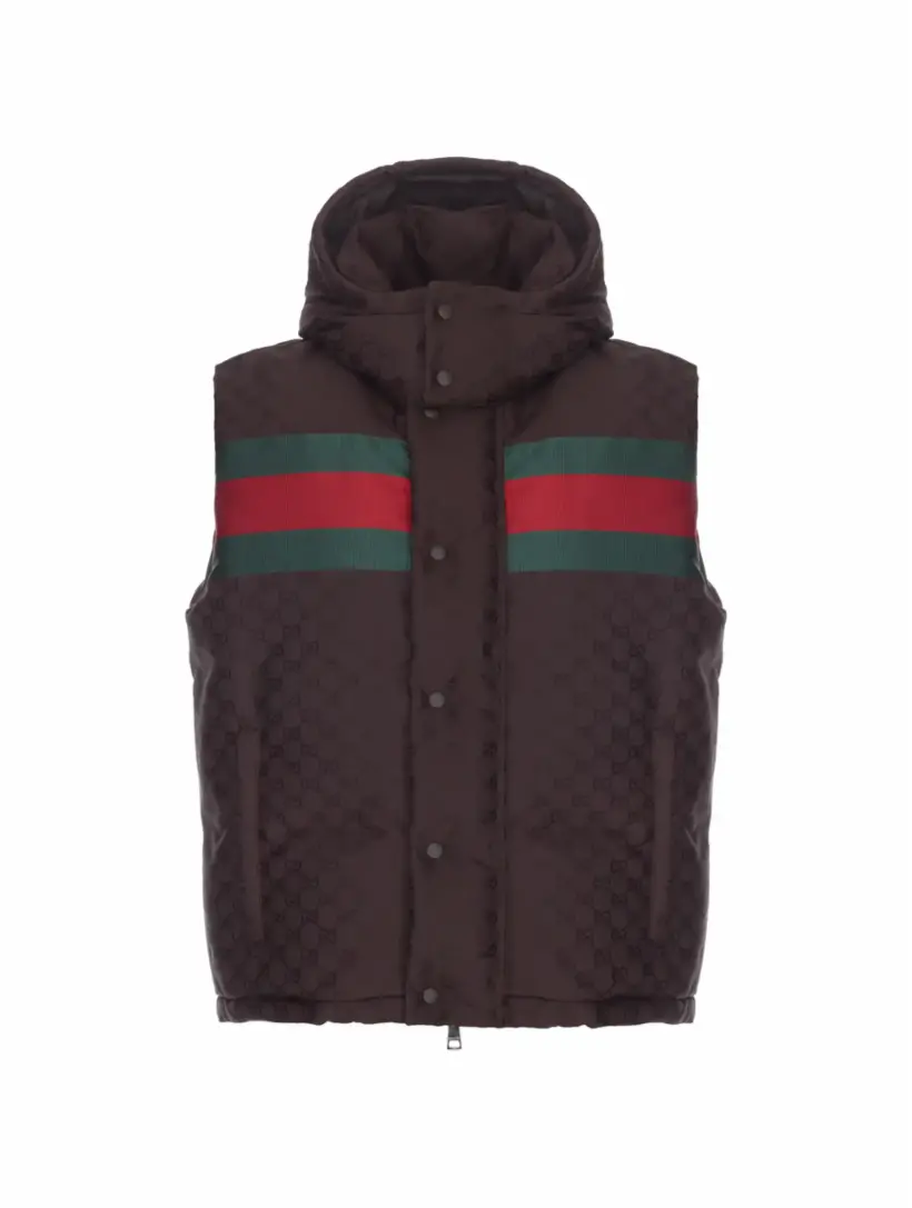 

Жилет с монограммой GG Gucci, коричневый