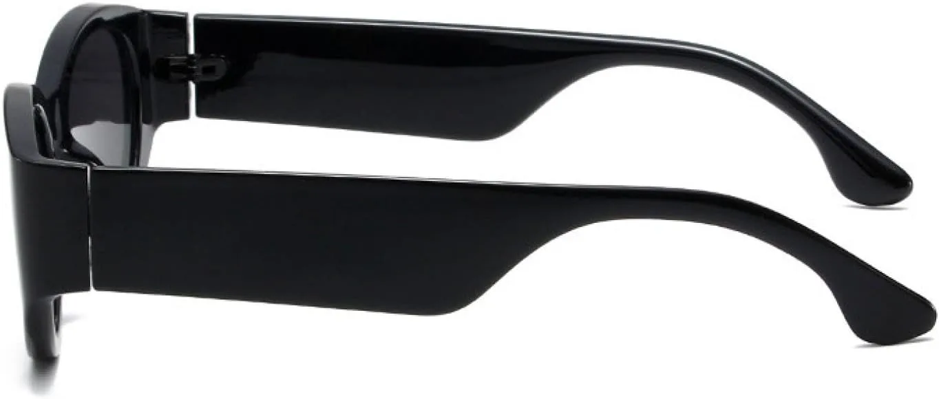 

Винтажные солнцезащитные очки «кошачий глаз» для женщин и мужчин, конфетные цвета, защита от УФ-излучения UV400, панк-стиль, толстая оправа UATXTAU, Black-black