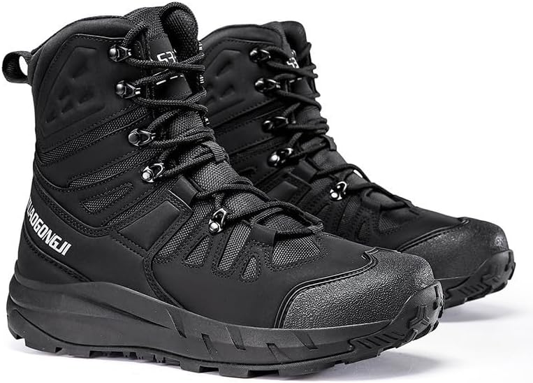 

Мужские черные высокие туристические ботинки - прочный верх, для скалолазания и походов Heelvirtuosa