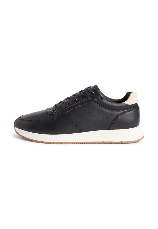 Кроссовки с тисненым кожаным верхом и тонкими шипами Tommy Hilfiger, Black