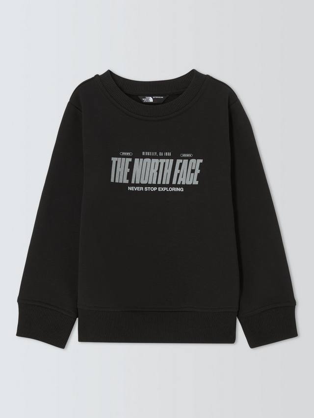 Детский свитшот из хлопковой смеси свободного кроя The North Face, Black — фото 4