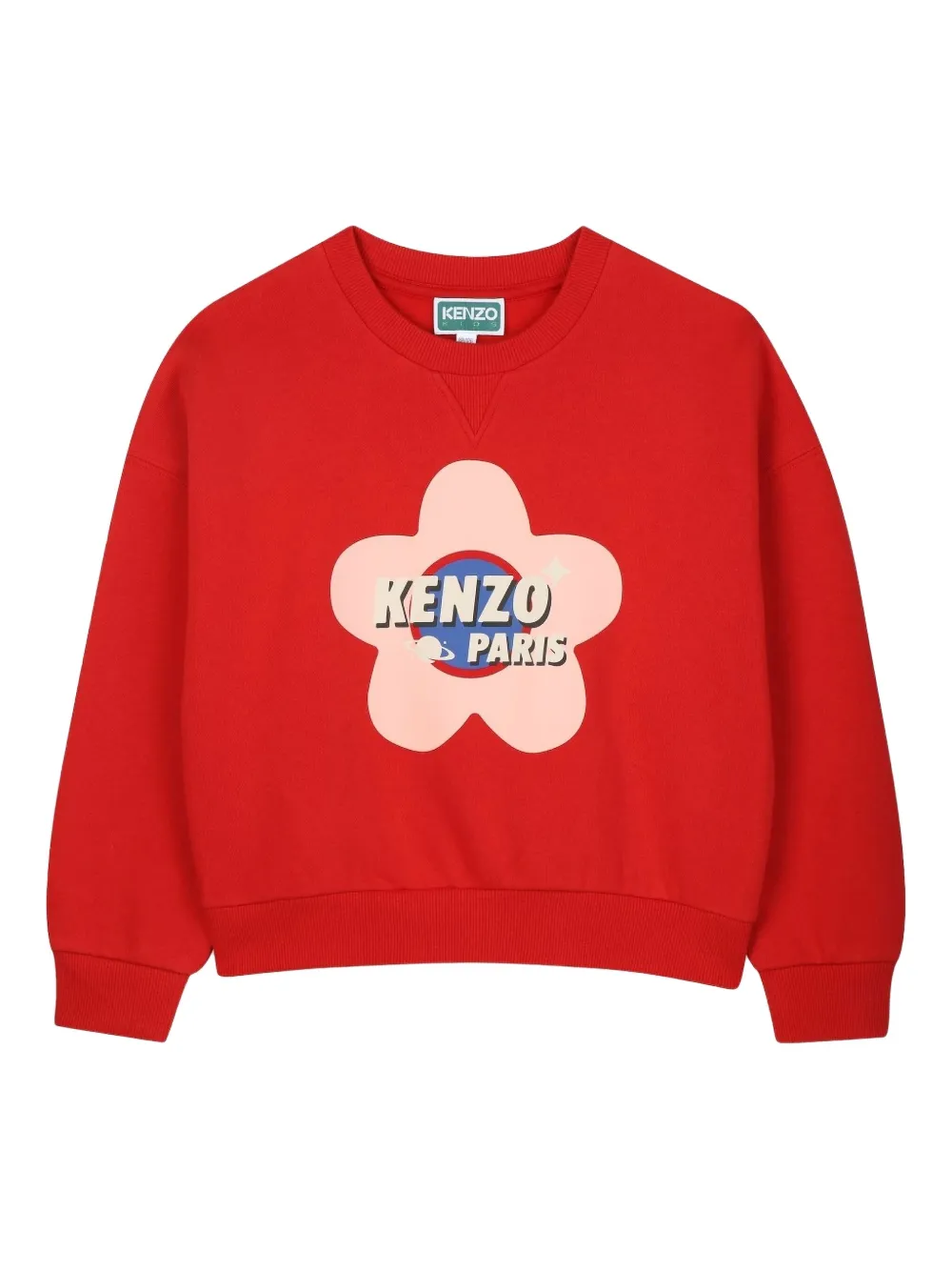 

Свитшот с графическим принтом Kenzo Kids, красный