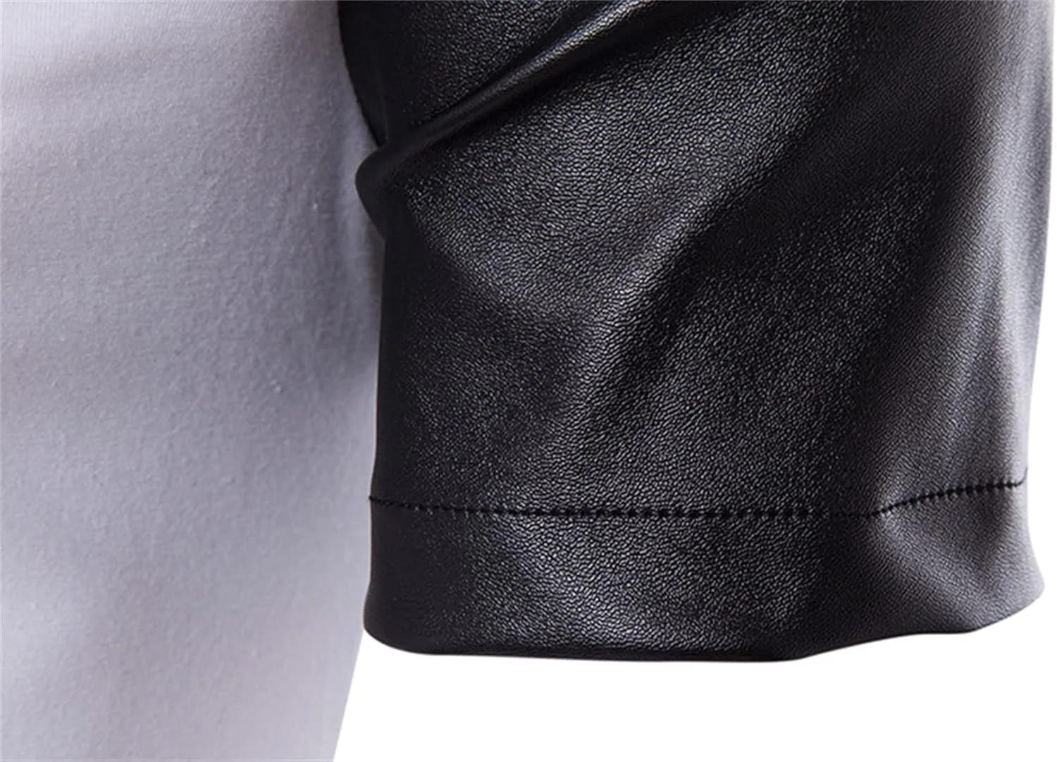 Мужская футболка Slim Fit с кожаными вставками — фото 4