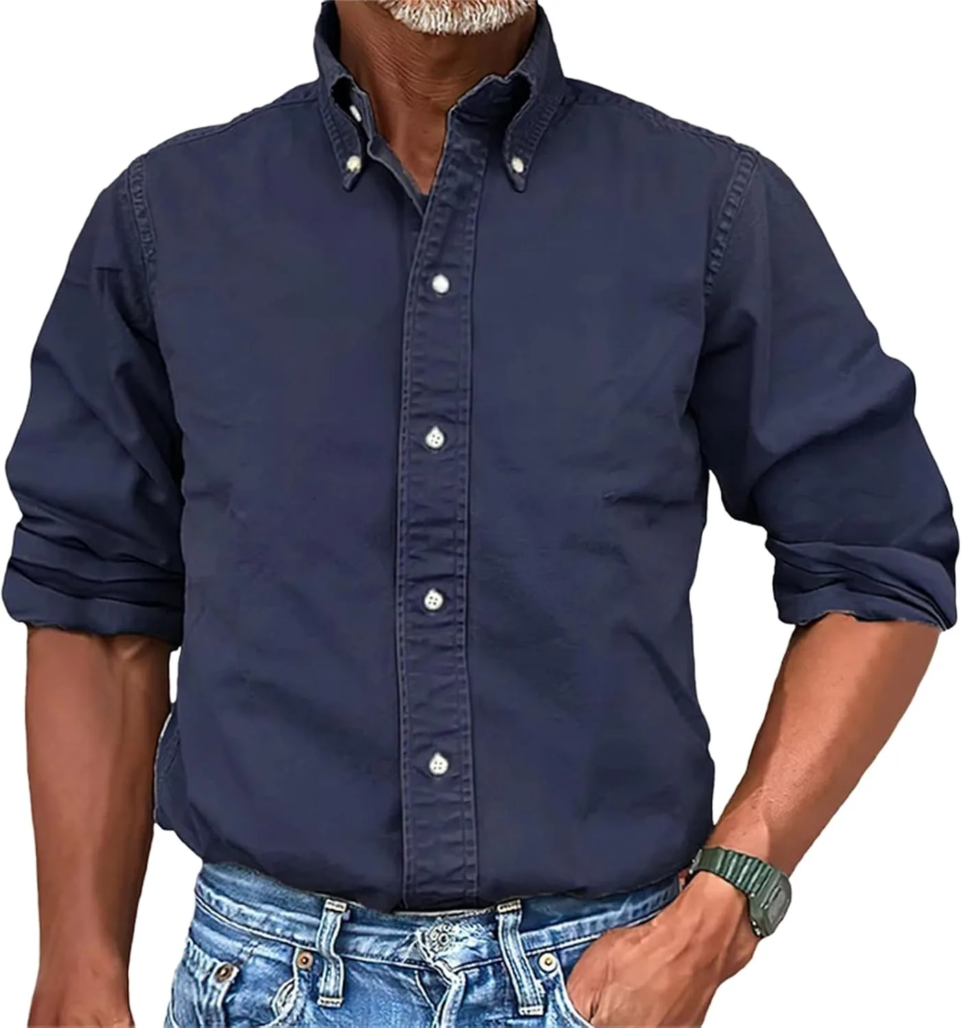 

Мужская рубашка с длинным рукавом Vintage Washed Button Down Thatrich