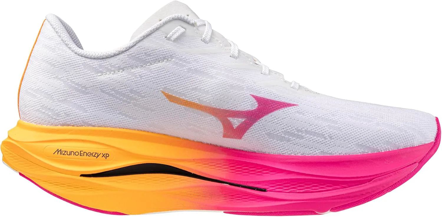 Беговые кроссовки Mizuno Unisex-Adult Wave Rebellion Flash 3 Hanabi, белый/розовый — фото 3