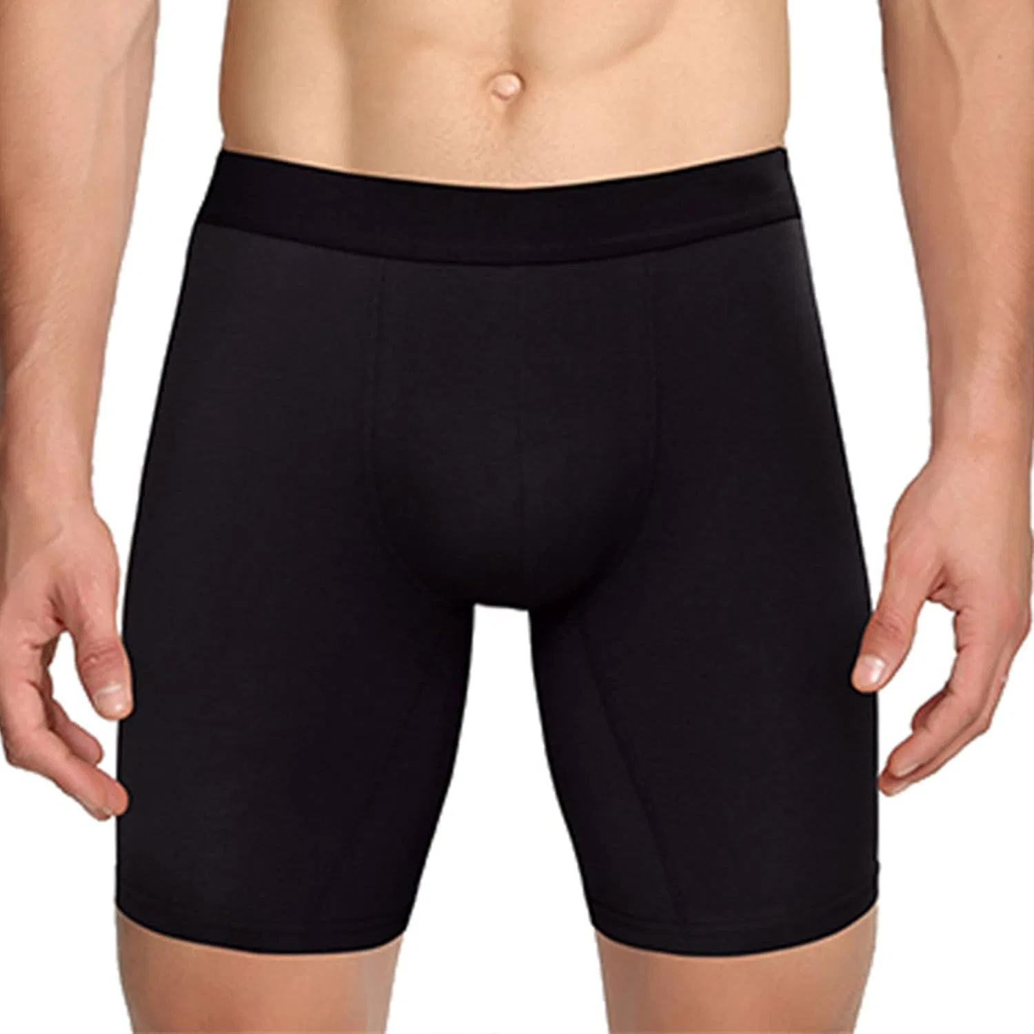 Трусы боксеры спортивные дышащие хлопковые, Black 1pc — фото 2