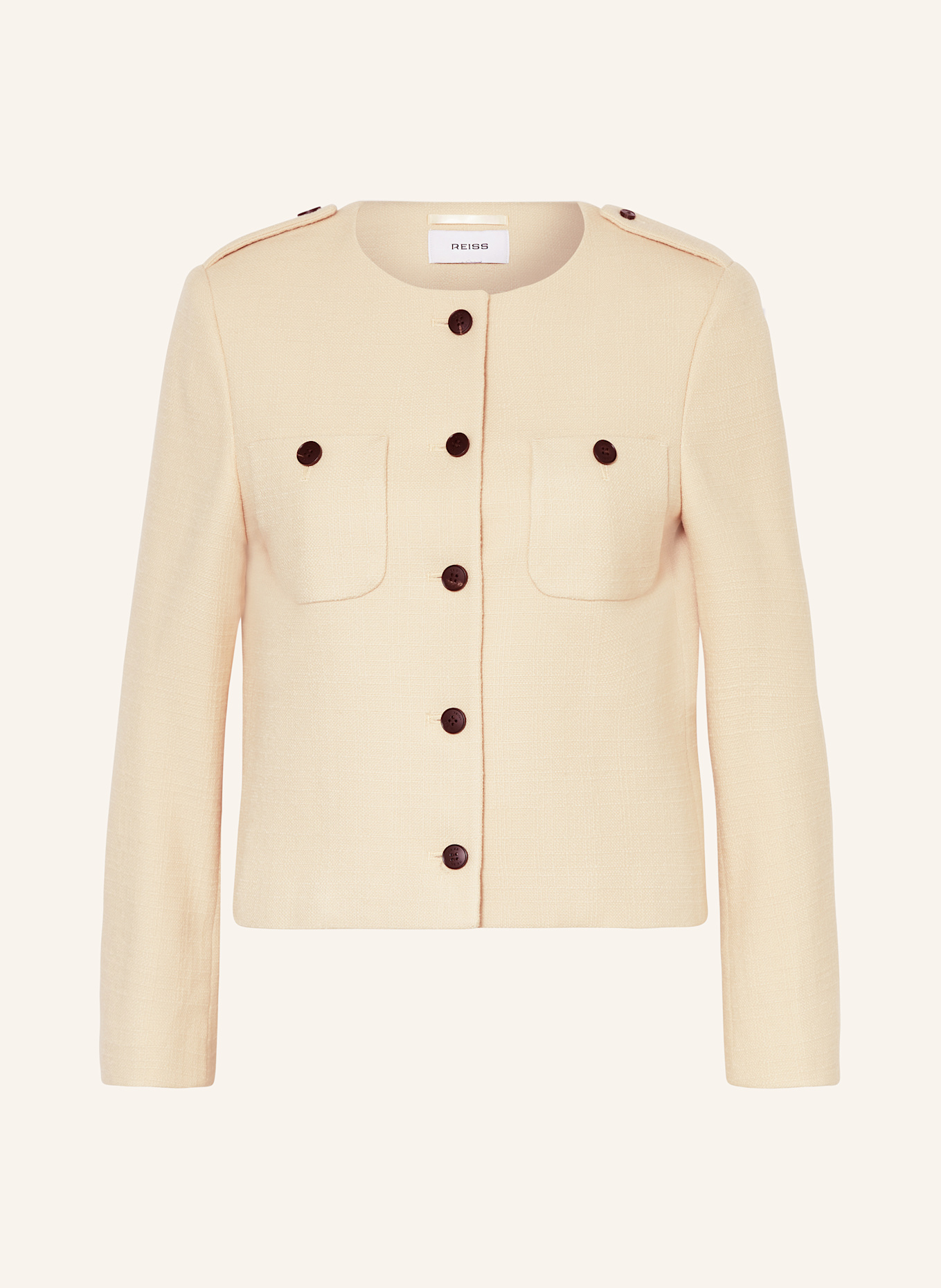 

Бокс-Пиджак бланш Reiss, бежевый