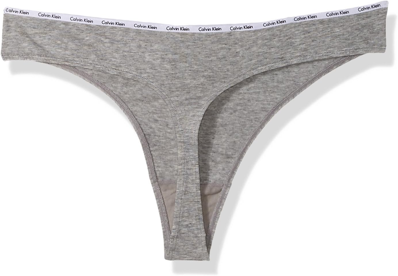 Женские стринги-трусики Calvin Klein из хлопка с фирменным логотипом, упаковка, 2 Black/2 White/1 Grey Heather — фото 2