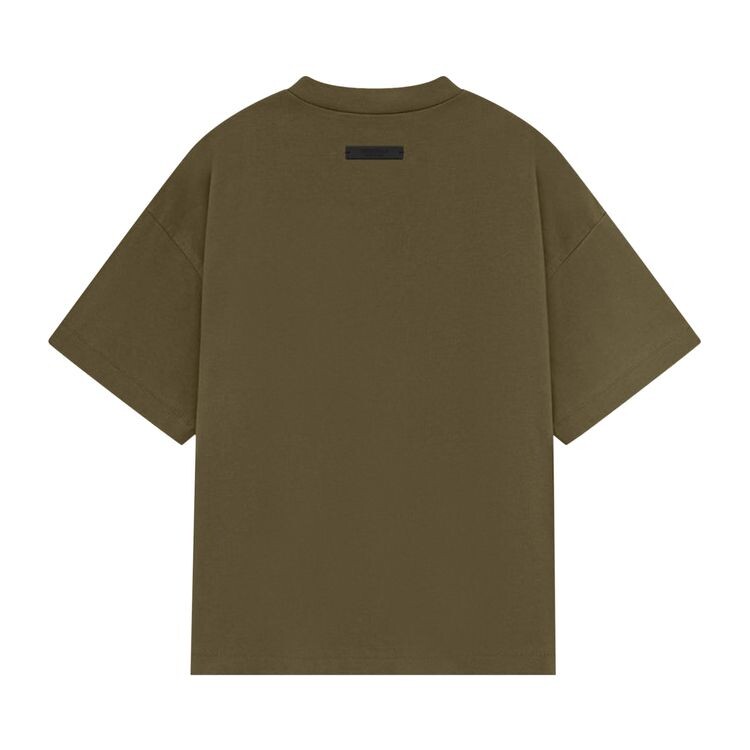 Футболка Fear of God Essentials Kids Jersey Crewneck Tee Olive, зеленый — фото 2