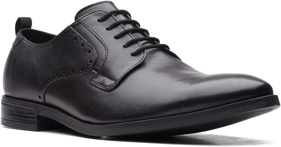 Мужские кожаные туфли Clarks Stanford Lace Clarks Cycle Systems, Black — фото 2