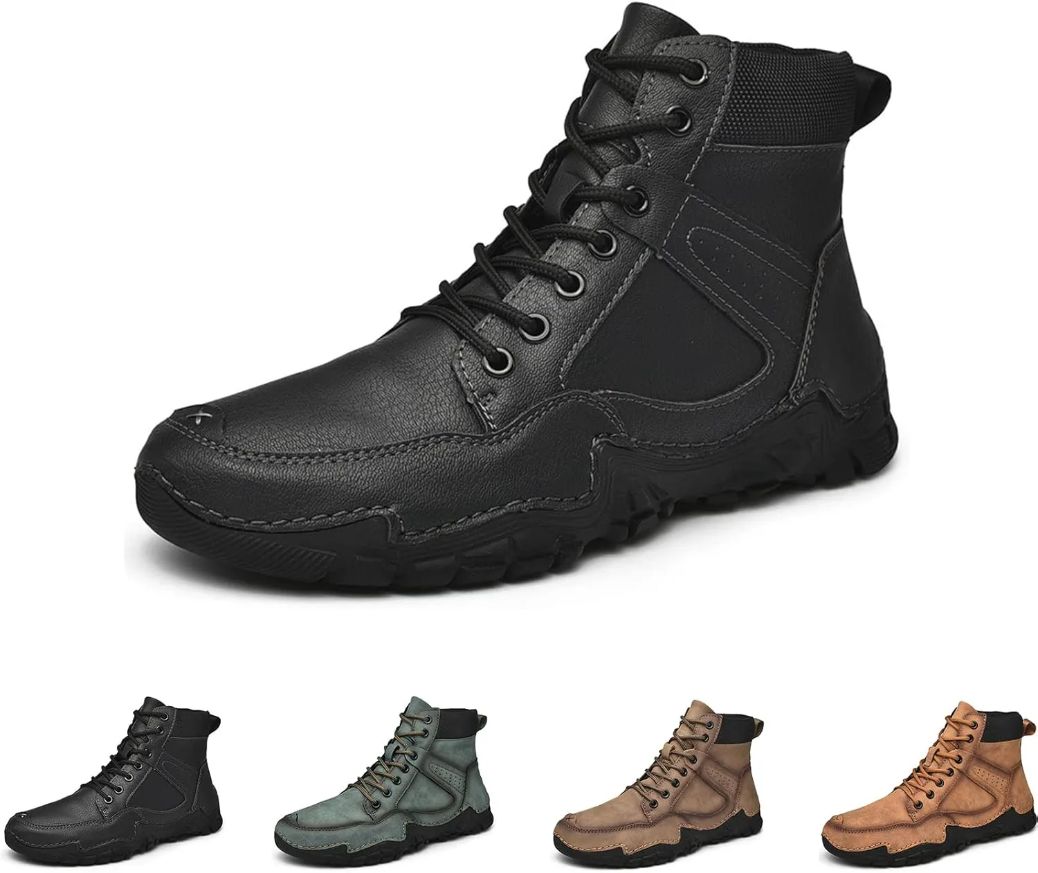 

Мужские высокие походные кроссовки PURCHAWEE с нескользящей подошвой, дышащие, легкие, мягкие кроссовки для треккинга и охоты, ботинки-чукка, черный