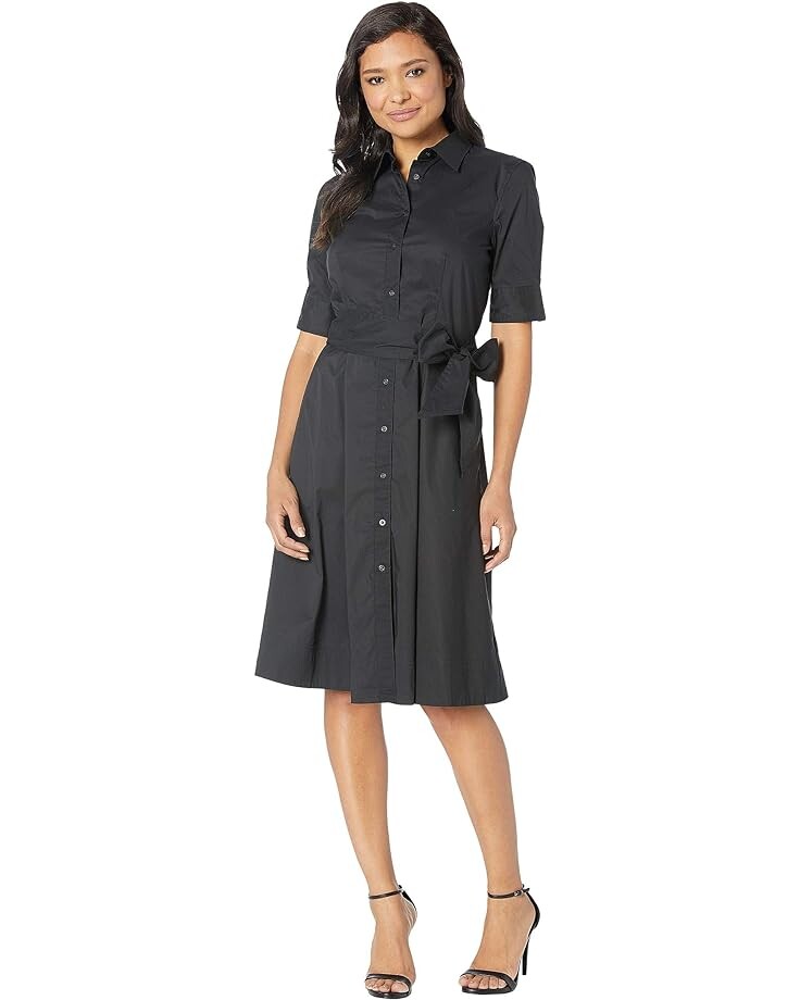 Платье LAUREN Ralph Lauren Cotton-Blend Shirtdress, цвет Polo Black — фото 4