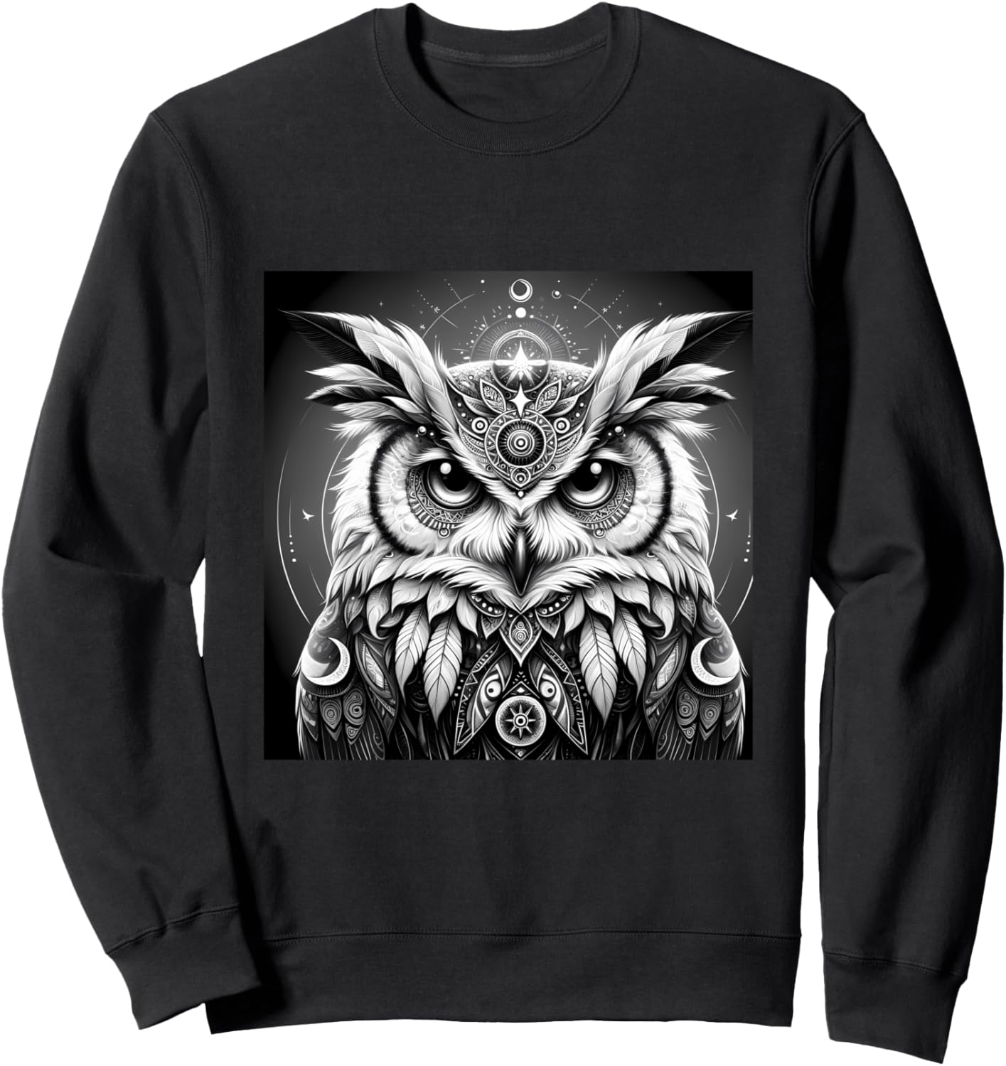 

Толстовка древнегреческая сова, яркая птица, гик, бохо, природа Owl Gifts And Shirts, черный