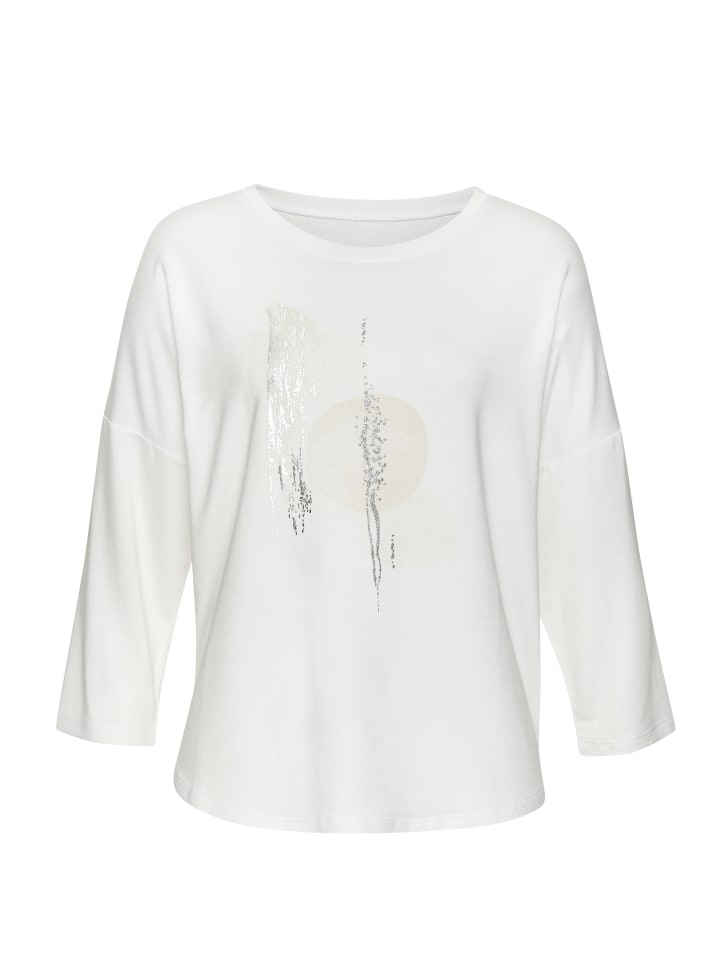 

Футболка LASCANA, цвет weiß, beige, silber