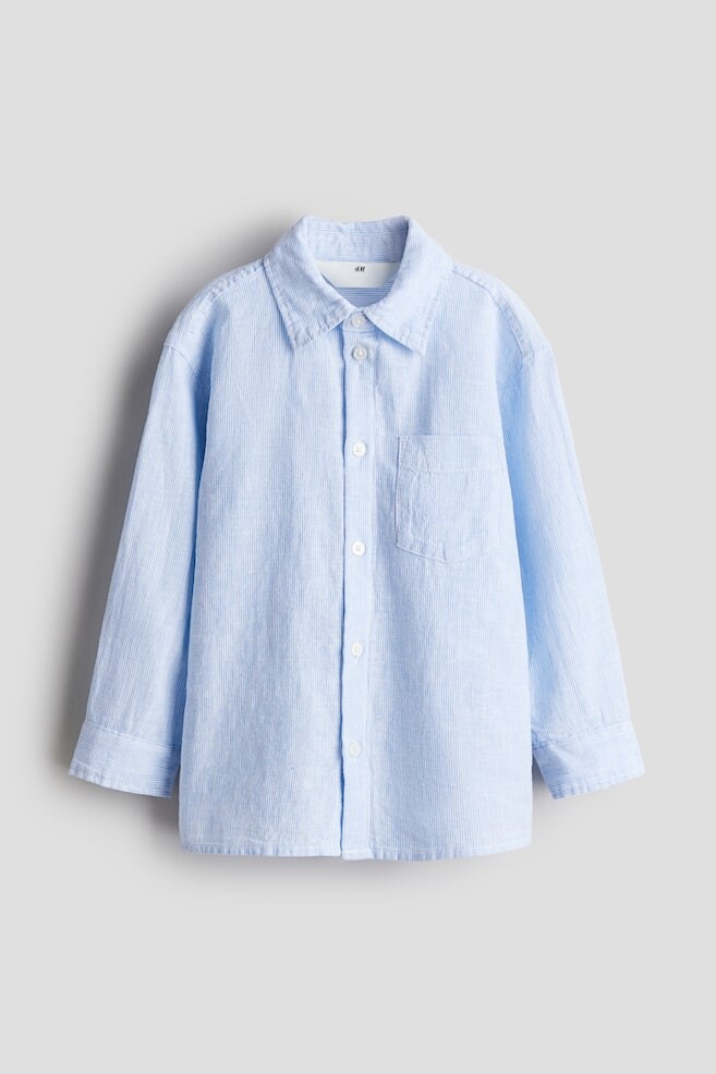 

Рубашка из смеси льна H&M, голубой