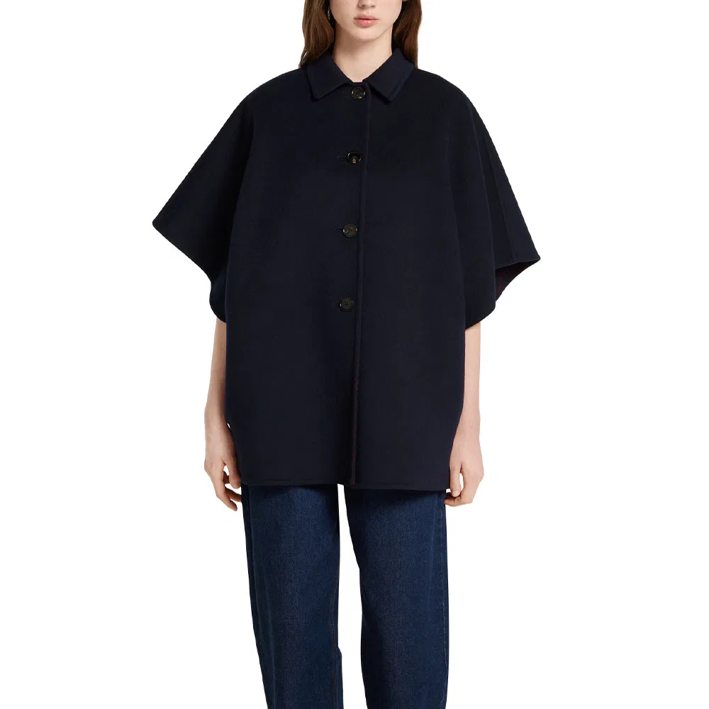 Пальто GUCCI двустороннее с коротким рукавом, оригинальный крой, Marine Blue — фото 4