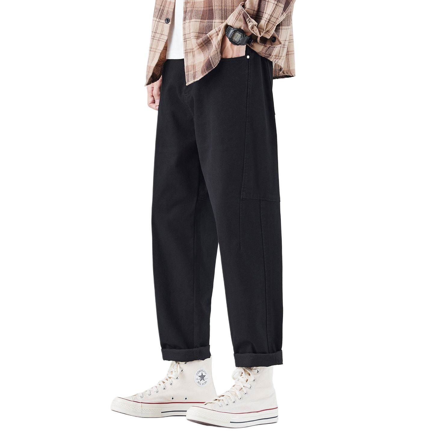 

Повседневные брюки Unisex Moderate Straight Fit Jeep, черный