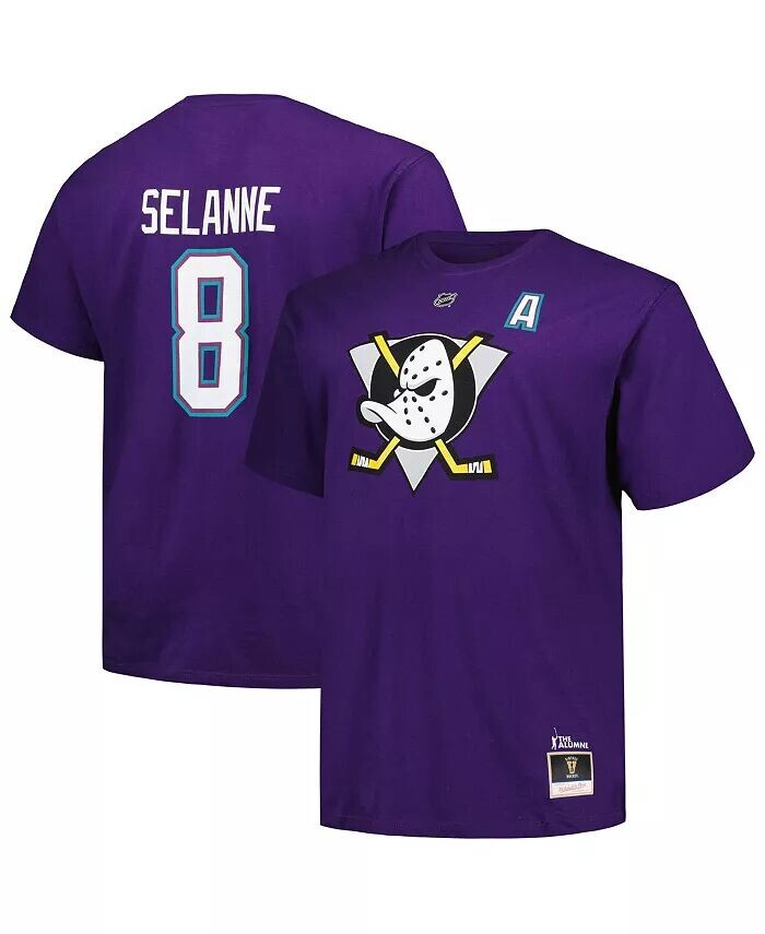 

Мужская футболка Teemu Selanne Purple Anaheim Ducks Big and Tall с именем и номером Mitchell & Ness