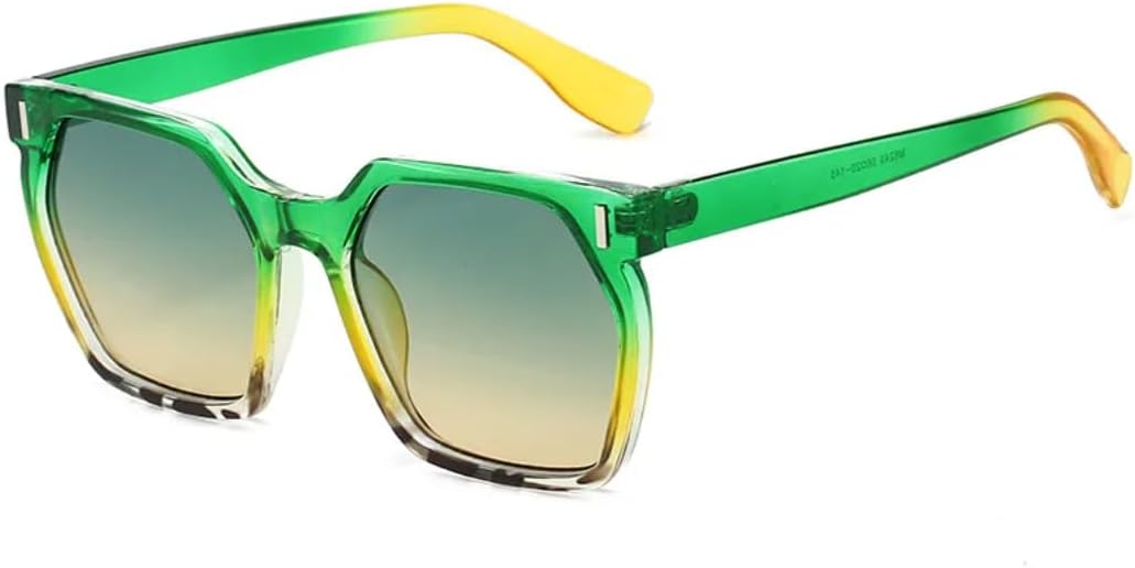 

Популярные модные квадратные солнцезащитные очки для женщин в стиле ретро с градиентной оправой и заклепками, защита от УФ-излучения UV400, для мужчин, для вечеринок, путешествий и пляжа UATXTAU, Green