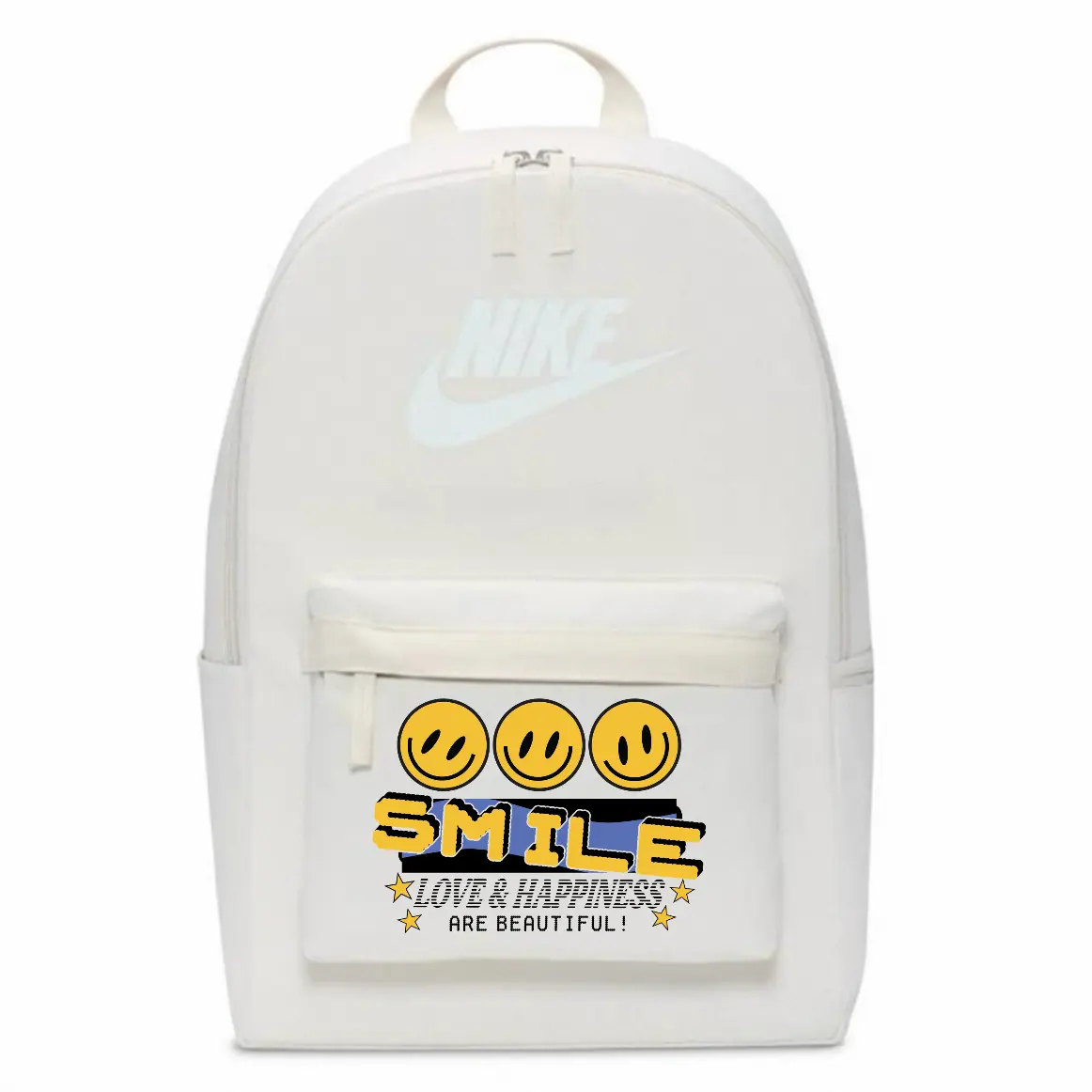 

Nike Тканевый рюкзак унисекс бежевый, Three Smiley Faces