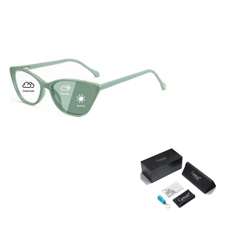 

CYXUS Унисекс очки для зрения, Green Frame Green Plate A41