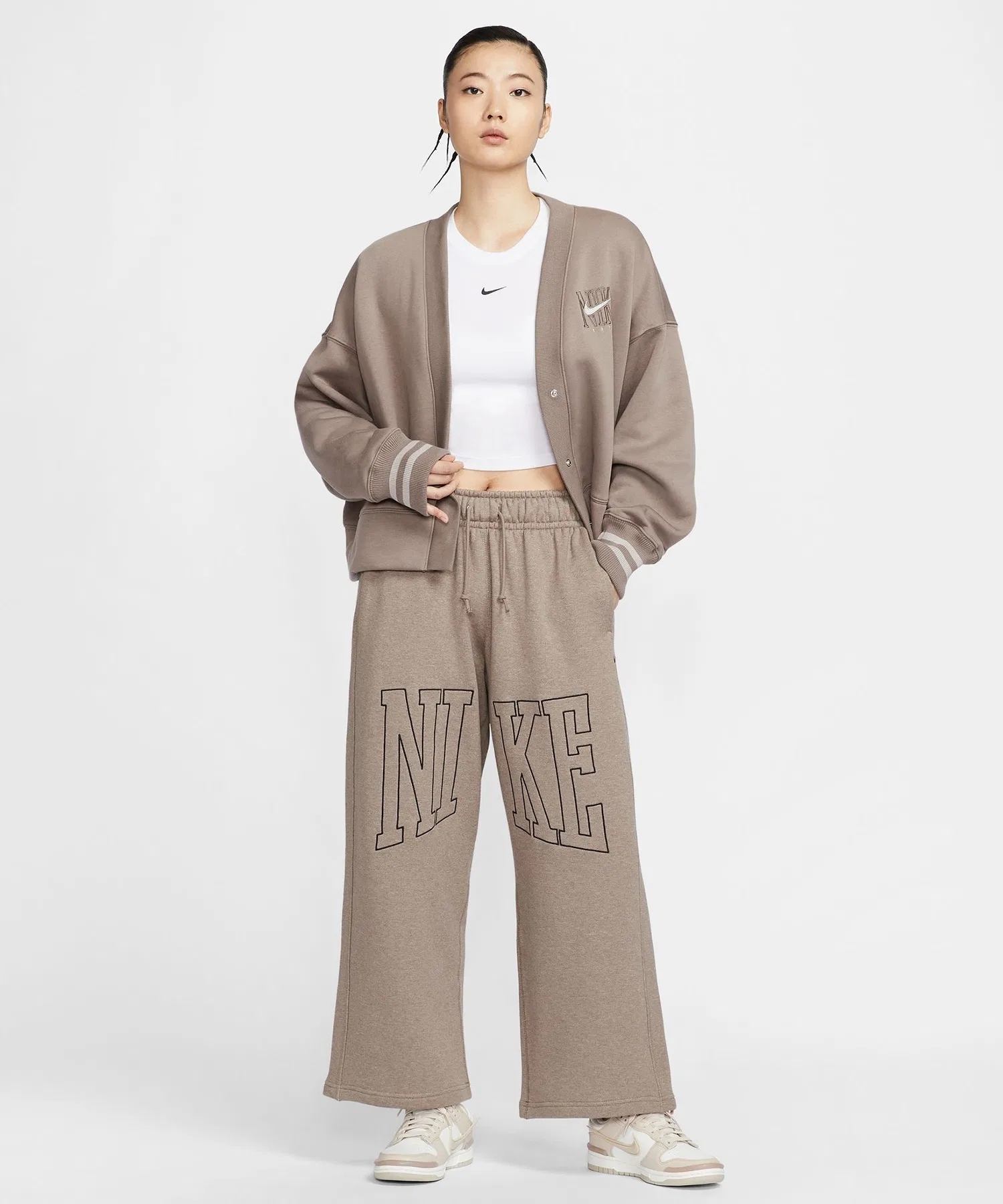 NIKE AS W NSW STREET OH FLC PANT / Женские флисовые брюки Nike NSW Street OH [SP] — фото 2