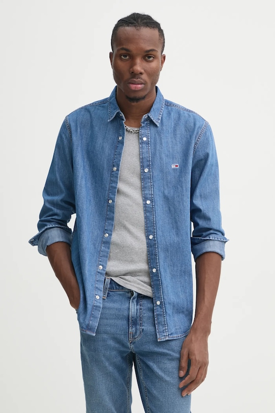 

Джинсовая рубашка Tommy Jeans, синий