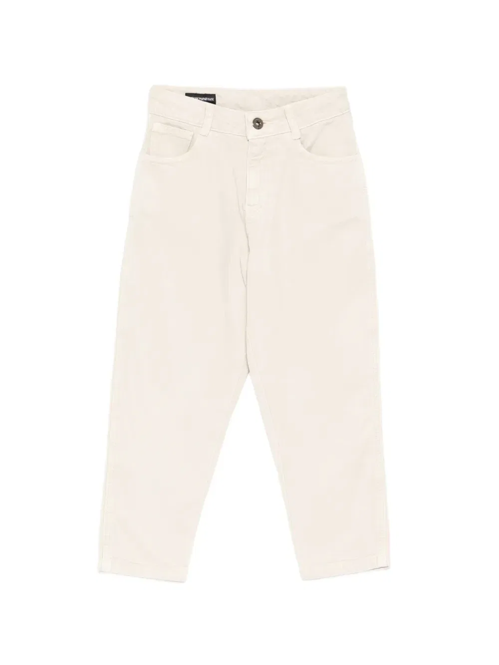 Брюки с нашивкой-логотипом Emporio Armani Kids, бежевый