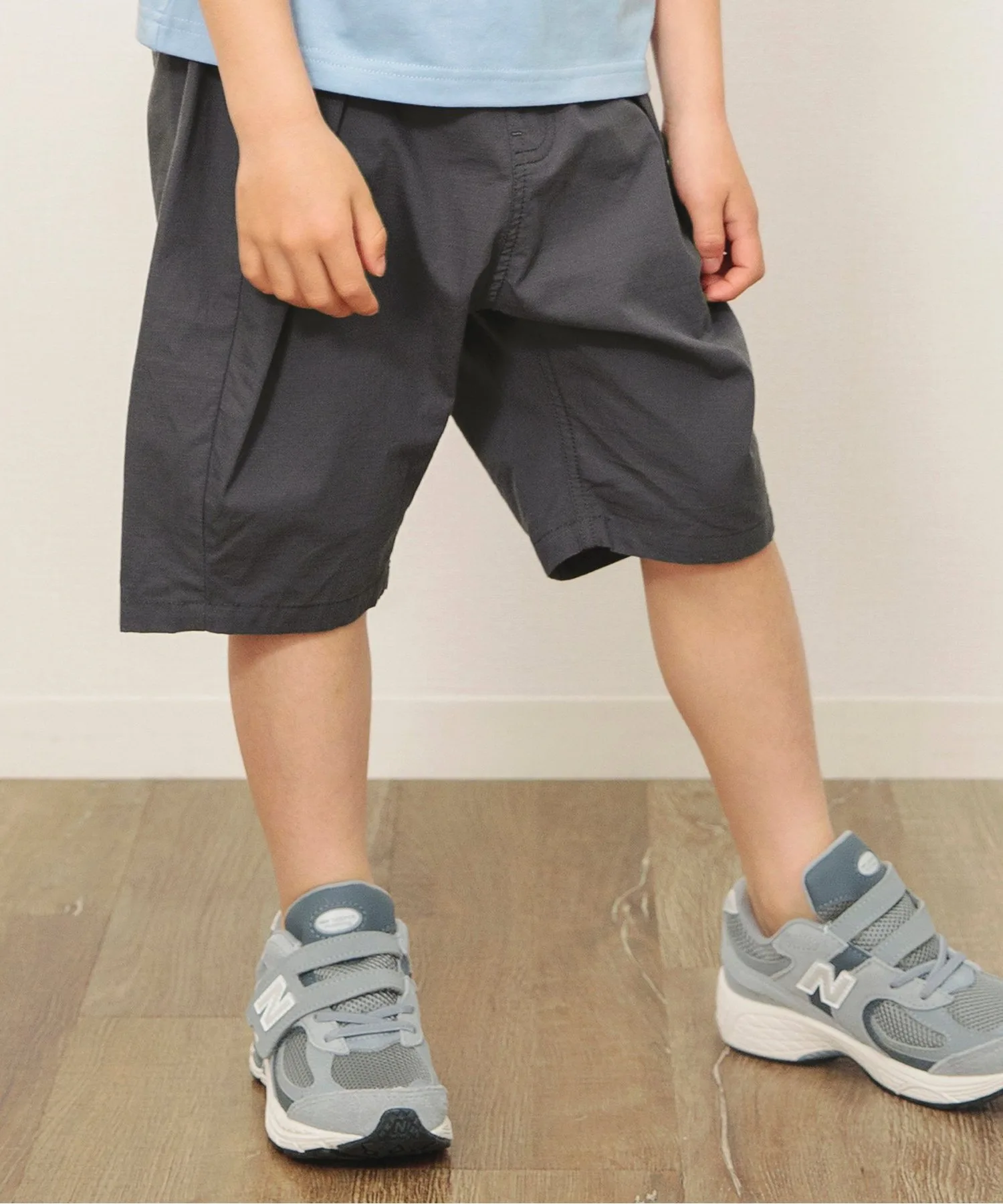 Детские широкие штаны с резинкой BREEZE WIDE TACK HALF PANTS темно-серые