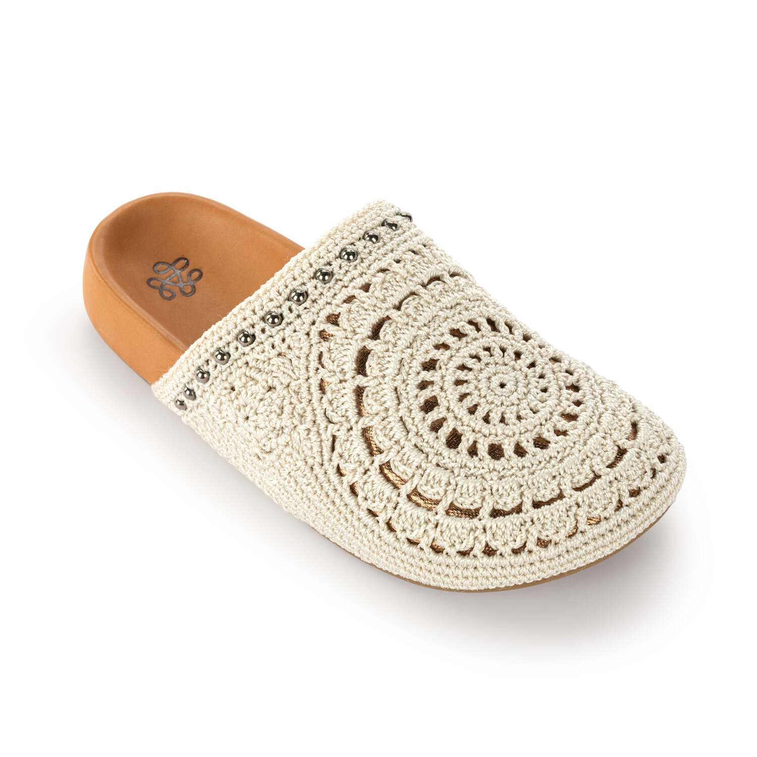 Вязаные сабо Bolinas The Sak, Hand Crochet - Natural Medallion