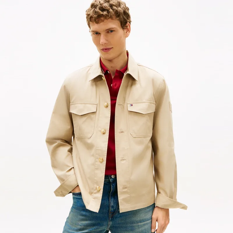 Куртка мужская с лацканом Tommy Hilfiger, Khaki RBT — фото 4