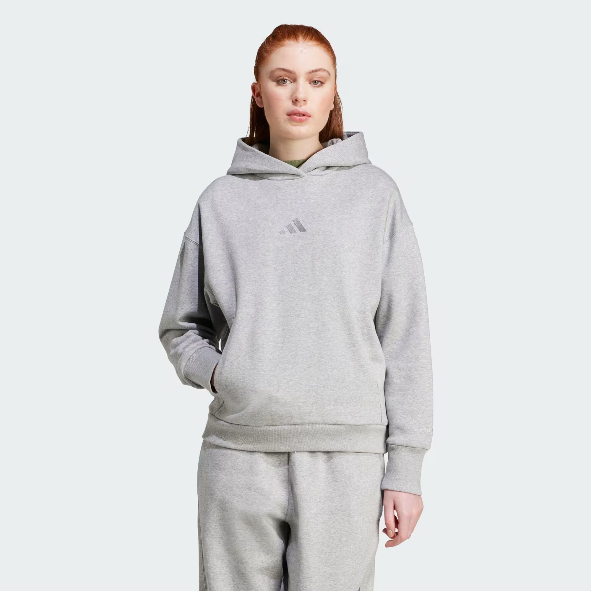 

Свободная флисовая толстовка ALL SZN Adidas, цвет Medium Grey Heather