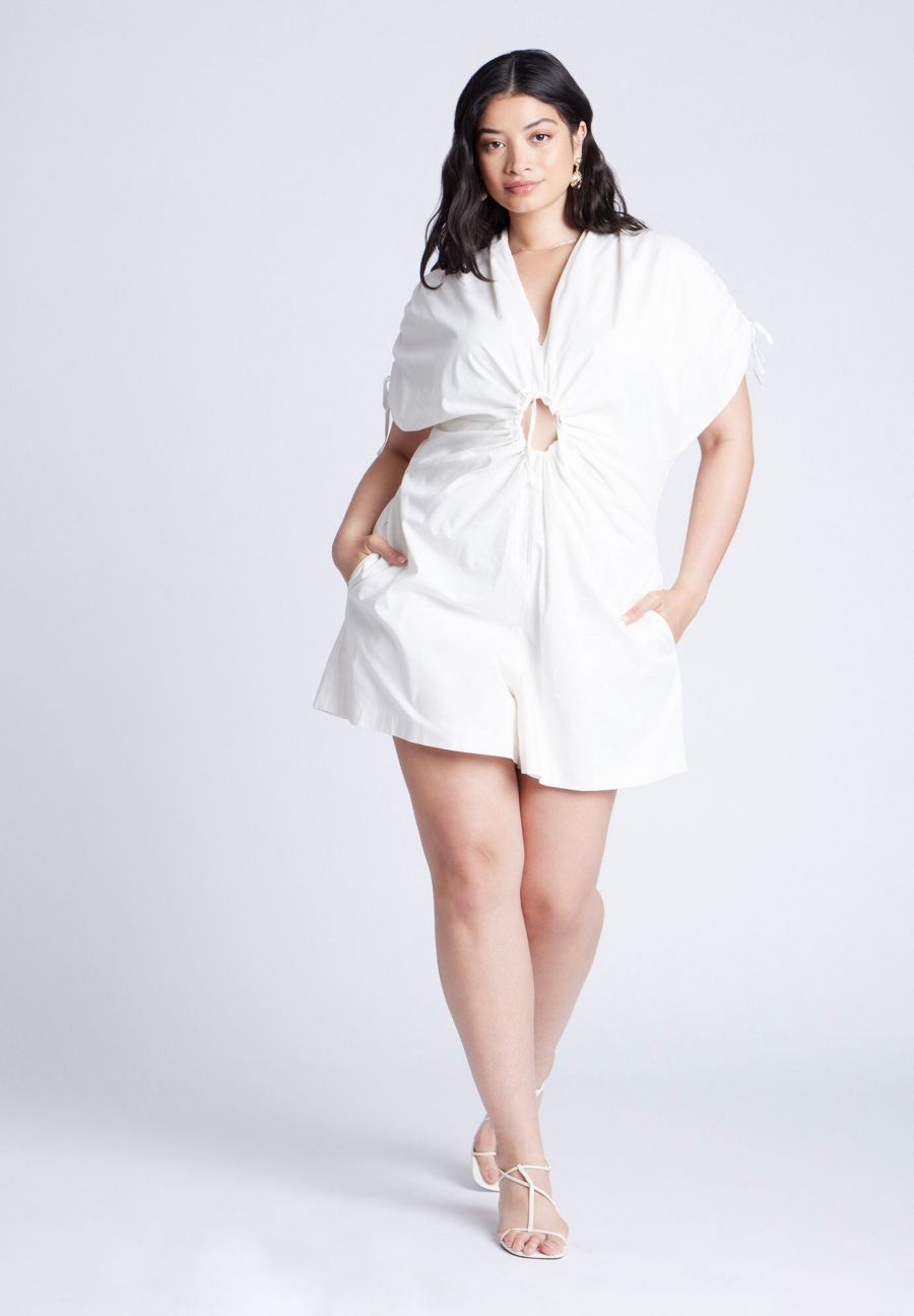 

Женский комбинезон из поплина больших размеров ELOQUII, Jet stream