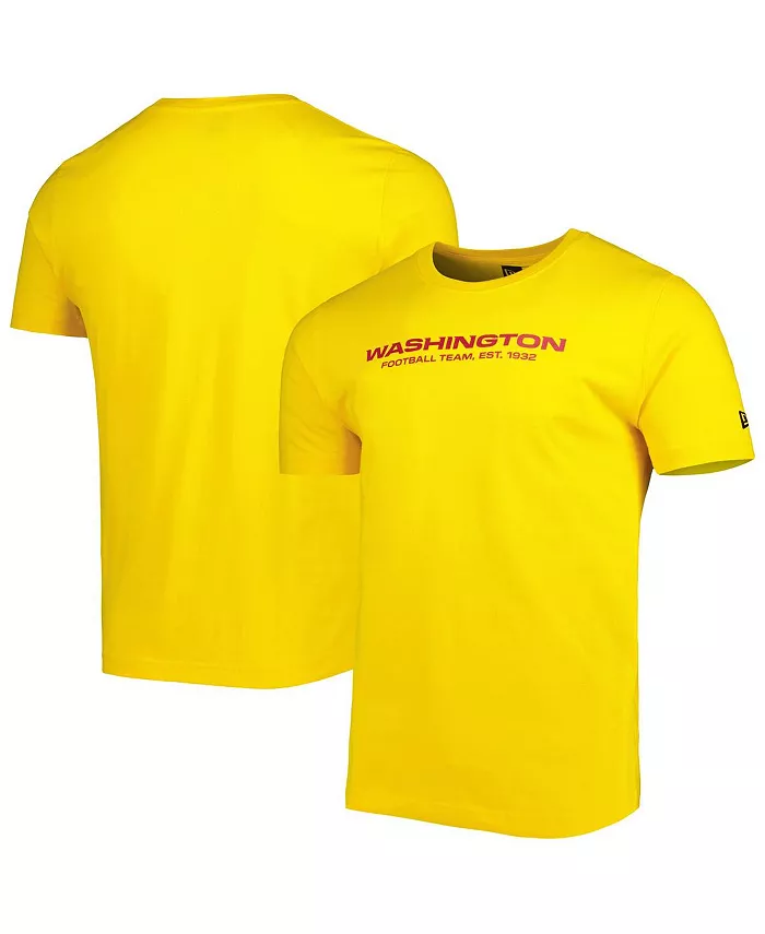 

Мужская желтая тонированная футболка Washington Commanders League New Era