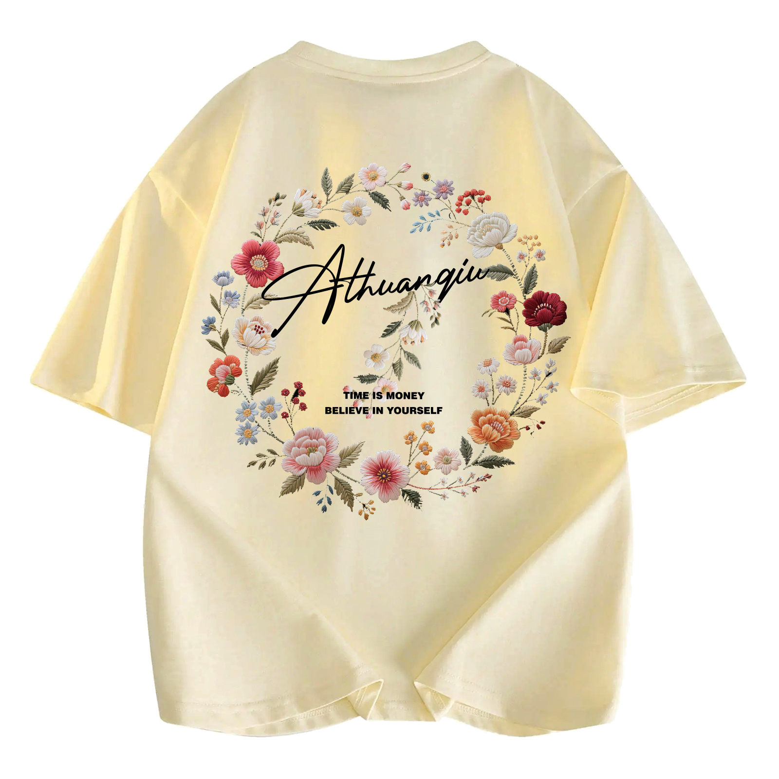 

Футболка Unisex Crew Neck Moderate Heavyweight HUANQIU, желтый